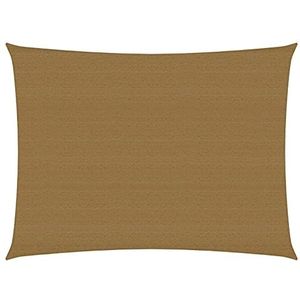 Homgoday Zonnezeil 160 g/m² taupe, 2 x 3,5 m, van HDPE, meubels voor buiten voor privacy, luifel voor tuin balkon, zonnezeil voor buiten, zijluifel voor terras buiten