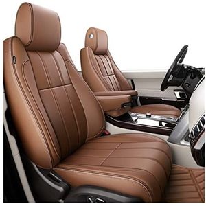 Stoelhoezen Beschermhoezen Specifieke Aangepaste Pasvorm Voor Ranger Rover Lederen Autostoelhoezen Voor 5 Stoelen Volledige Set(Bruin)