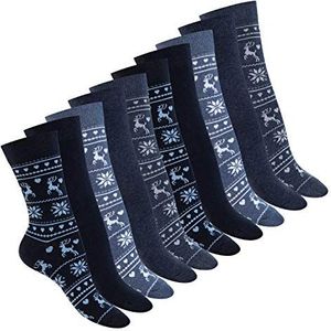 Celodoro Schattige ecologische sokken voor dames (10 paar), motief sokken van regeneratief katoen, Blue Spectrum, 35-38 EU