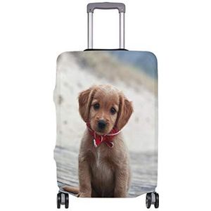 AJINGA Leuke Bruine Puppy Rode Sjaal Reizen Bagage Beschermer Koffer Cover XL 29-32 in