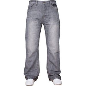 APT Heren enkelvoudig blauw bootcut wijde pijpen uitlopend werk vrije tijd jeans grote maten verkrijgbaar in 3 kleuren, grijs, 32W / 32L