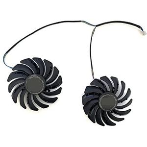 YALLS 2PCS 87MM PLD09210S12HH RTX3060 Ti GPU Ventilator Compatibel for MSI RX 6700 XT GTX1650 1660 SUPER RTX 2060 RTX 3060 RTX3070 VENTUS Koelventilatoren