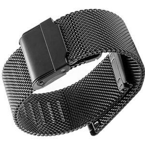 dayeer Milanese Loop-horlogeband voor DW-horlogeband voor Daniel Wellington roestvrijstalen bandbreedte (Color : Black, Size : 16mm)