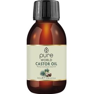 Castor Oil 100ml 3.38 fl Oz Cold Pressed 100% Pure and Natural Eyebrows, Nails, Beard, Hair, Eyelash Growth Cruelty Free