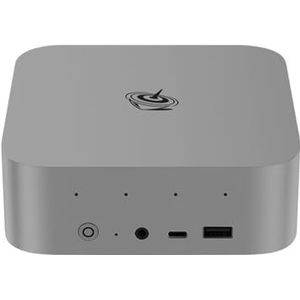 Beelink SER9 Pro Mini PC, AMD Ryzen 9 AI HX 370 (12 cores/24 kernen, tot 5,1 GHz), 32 GB LPDDR5X RAM, 1 TB SSD, 3-monitor display (HDMI/DP/USB4), WLAN 6/BT5.2/LAN 2,5 GHz, grijs