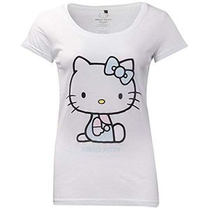 Official Hello Kitty Women's T-shirt With Embroidery Details UK S/US XS