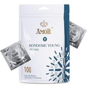 AMOR Premium Condooms, Ø 49 mm Strakke Pasvorm, Verpakking van 100