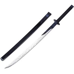 WANHUI Japans Katana Cosplay zwaard, kinderspeelgoed houten zwaard, handgemaakt Samurai zwaard rekwisieten, zwaard van hout met schede (kleur: zilver, maat: 107cm)