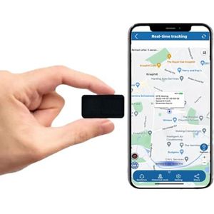 Nano-GPS-tracker, weergave in de auto, mini-tracker, real-time tracking, app zonder abonnement, waterdicht IP65, magnetisch, voor kinderen en ouderen