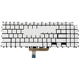 US Backlit Toetsenbord voor Samsung voor Galaxy voor Book Pro NP950 950XDB ‎NP950XDB KB1US KC5US Laptop PC Wit BA59-04783A VS Engels(US Silver backlit)