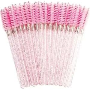 Wimper Mascara-Pack van 100|Wimper borstel Lash Extension Wands|Mascara Wand Eye Brow Spooly Wimper Borstel|Make-up Make Up (Geel)