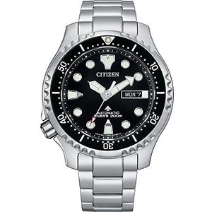 Citizen Promaster Marine Analoog Automatisch herenhorloge, zwart, Eén maat, armband