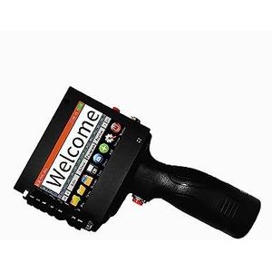 Draagbare inkjetprinter, Handheld inkjetprinter, 4,3 inch LED-touchscreen Sneldrogende inkjetprinter, 2-12,7 mm letterhoogte