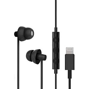 Maxroxck hoofdtelefoon met Lightning-aansluiting voor iPhone X/XS/XS Max/XR, iPhone 8, iPhone 7/7 Plus, Apple iOS met microfoon en volumeregeling, zwart