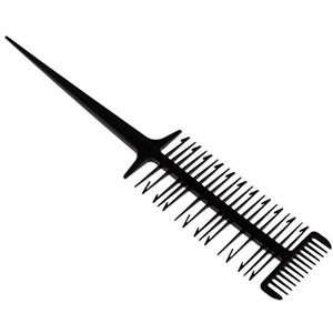 3 Way Sectioning Weave Markering Salon Haarkleuring Verven Kam Zwart