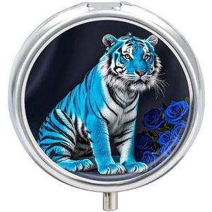 Ronde pillendoos 3 compartimenten draagbare medicijnpillendoos één maat pillendoos voor zakpillenorganisator en vitaminecontainers voor reizen