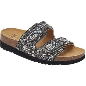 Scholl, Damessandalen met dubbele verstelbare riem, zwart, Zwart, 36 EU