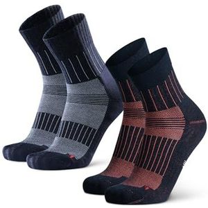 DANISH ENDURANCE - Hardloopsokken - Merino Wollen - Meerkleurig - 2 Paar - 39-42
