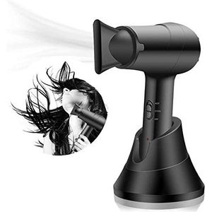 Haardroger, Draadloze föhn, draadloze draagbare föhn met oplaadstation, warme en koude wind for op reis/buiten/thuis