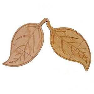 Chauuxee Blad USB-sticks, duimdrive, van esdoorn en bamboe, voor studenten en zakelijke geschenken (2 stuks, 64 GB)