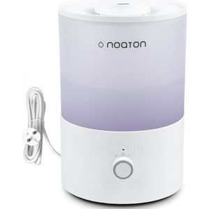 Noaton Essential Luchtbevochtiger voor Slaapkamer 3,3L, Topvulling, Aromadiffuser voor Babykamer, 33 uur Looptijd, Nachtlampje, Mondstuk 360 graden, Stil, LED-lampen…