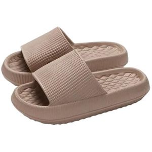 UBOHUZ 4Cm Zomer Antislip Zachte Slippers Vrouwen Comfortabele Dikke Slides Vrouw Paar Badkamer Thuis Voor Badkamer, Zwembad, Koffie, 42-43