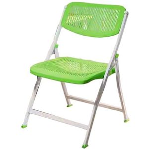 Opvouwbare Metalen Stoelen, Kaartentafelstoelen, Plastic Opvouwbare Stoelen, Opvouwbare Stoelen voor Binnen, met Ademende Mesh Zitting, Capaciteit 150 Kg(Green)