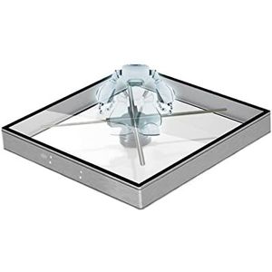 3D-hologram-fankit, 56 cm holografische advertenties 3D roterende naakt oog stereo suspensie luchtbeeldvorming aluminium legering ventilatorscherm wifi projector voor winkels, winkels, vakanties(Nero)