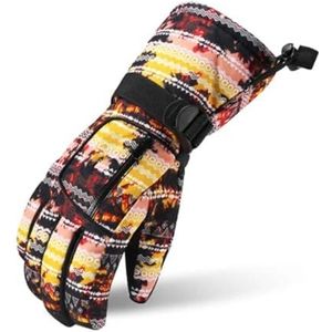 Hcclijo Mannen Vrouwen Winter Warme Handschoenen Winddicht Sport Ski Snowboarden Ridding Klimmen Skiën Handschoenen Oranje Geel XL