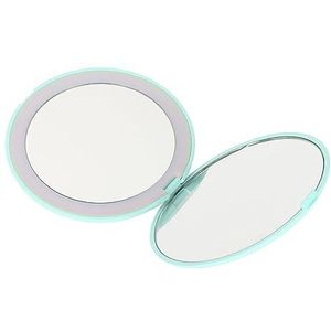 Make-upspiegel, Zonlichtsimulatie Handheld 6500K Opvouwbare LED-make-upspiegel voor op Reis (Groente)