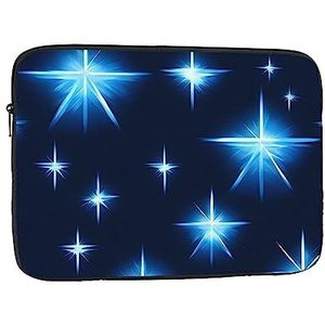 Cartoon Blue Star draagbare laptopbinnenzak - gemaakt van Oxford-doek met hoge dichtheid, zakelijke kantoorbenodigdheden voor mannen en vrouwen. 40 cm