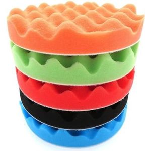 HQABCUTR 5 stuks sponspolijstpad, 3/4/5/6 inch achterplaatpolijstset