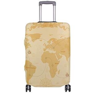 Chaocai Retro World Map Travel Bagage Protector koffer Hoes S 18-20 in