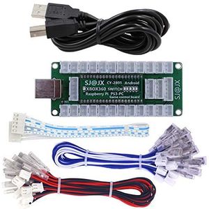SJ@JX Game Controller Encoder DIY Arcade Joystick Button Gamepad Code Board for Xbox 360 Nintendo Switch Raspberry Pi PS3 PC Andriod