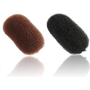 2 Stuks Zwart en Bruin Charmante Bump It Up Volume Inserts Haar Kam Doen Bijenkorf Haar Stijl Tool Pads, Do Bijenkorf Base Styling Clip Accessoires Voor Vrouwen Lady Meisje Haaraccessoires