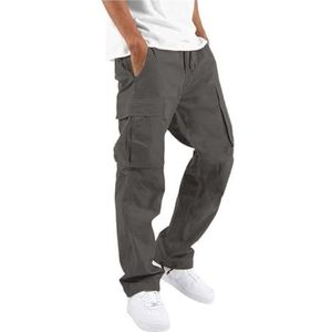 Cargobroek Heren Stretch, Cargobroek Heren, Tuinbroek Heren Vintage Jeans Overall Vrijetijdstuinbroek Met Zakken Wijde Tuinbroek Heren Casual, S-5XL(Color:Dark gray,Size:M)