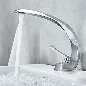 Kitchen Sink Taps Basin Faucet Chrome Polish Basin Faucets Bathroom Mixer Tap Brass Washbasin Faucet Single Handle Single Hole Basin Sink Crane Tap-Brushed Nickle,Chrome
