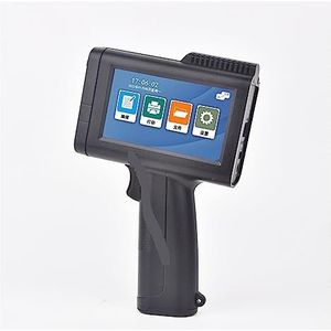 Draagbare inkjetprinter 12,7 mm mini mobiele handheld inkjetprinter, barcode lotnummer logo label draagbare printer(Black with 1 ink)