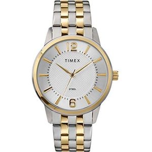 Timex Herenjurk analoog 40mm roestvrij stalen armband horloge, Twee-toon, armband
