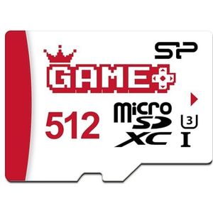 Silicon Power 512 GB SDXC Micro SD-kaart Gaming Geheugenkaart met Adapter Compatibel met Nintendo-Switch