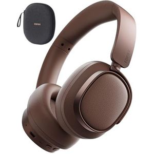 Edifier ES850NB Draadloze Over-Ear Noise-Cancelling Hoofdtelefoon, Hi-Res Audio Draadloos, LDAC, 92 uur Speeltijd, Bluetooth 5.4 & Multipoint, AI Call Noise Reduction, Opvouwbaar – Bruin