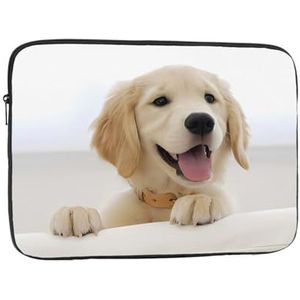 Golden Retriever Puppies Laptop Sleeve Case Mode Lichtgewicht Notebook Computer Tas Shockproof Laptop Case Cover Aktetas Draagtas voor Vrouwen Mannen 17 inch