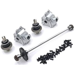 Upgrade Metal Center Aandrijfas Vergadering Versnellingsbak Differentieel Kit for Wltoys 144010 144001 144002 onderdelen(WHITE)