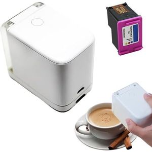 Eetbare printermachine, mini-kleureninkjetvoedselprinter, draagbare handheldprinter met eetbaar logo, APP-bediening en thermische inkjet voor koffie, brood en cake(Color)