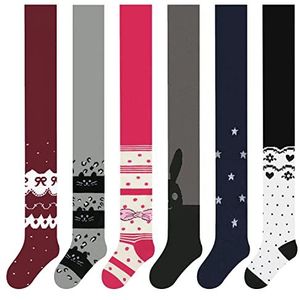 Libella Set van 6 maillots voor meisjes, panty's voor kinderen, maat 74/152, warm, voor winter, herfst en lente, 27241, 6-serie 27241, 86-92