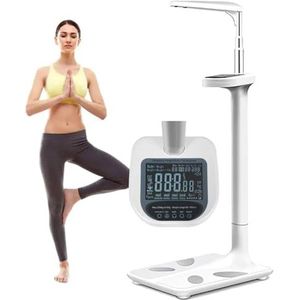 Digitale Artsweegschaal, Ultrasone Hoogte- En Weegschaal, Slimme Lichaamssamenstellingsanalysator Voor Sportschool En Thuis, Weegbereik: 11,02-440,92 Lbs, Hoogtebereik: 80-195 Cm