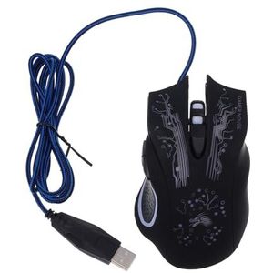 LODDEYEE Bedrade Computer Muis Ademhaling Licht Mute Plastic