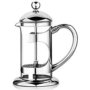 BIRJXVTO Franse pers koffiezetapparaat glazen theepot roestvrij staal hittebestendige theemaker methode pers pot koffiepot theepot filter pers theepot voor filter koffie (1000ml)