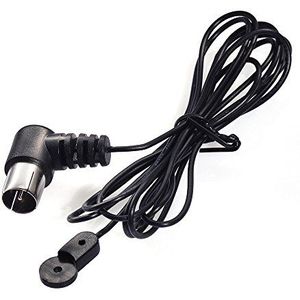 Eightwood FM Antenne voor Hifi - Dipoolantenne 75ohm Unbal F Adapter Signaal - Compatibel voor Yamaha JVC Sony Bose Sherwood Pioneer Oenon Panasonic Onkyo Audio