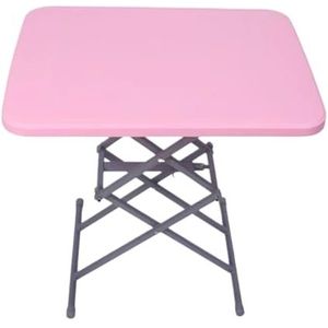 Picknicktafel Klaptafel Campingtafel Klaptafel, In Hoogte Verstelbare Draagbare Tafel, Voor Kamperen, Dineren, Binnen En Buiten Picknicktafels (Color : Rosa, Size : 64 * 45cm)